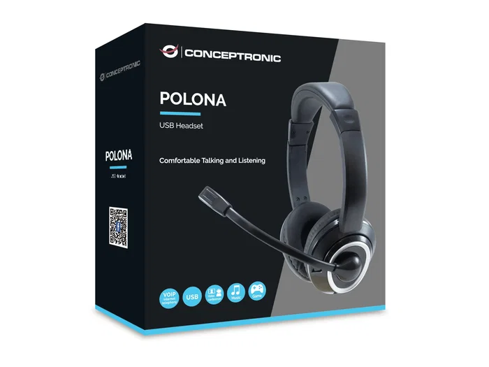Conceptronic POLONA01B Auriculares USB Negro
