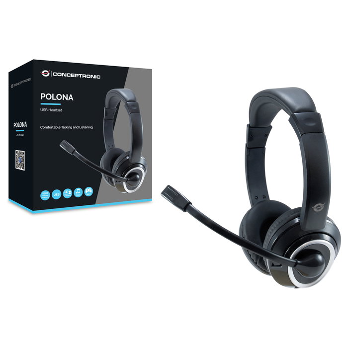 Conceptronic POLONA01B Auriculares USB con Micrófono Flexible Conceptronic POLONA01B Auriculares USB con Micrófono Flexible