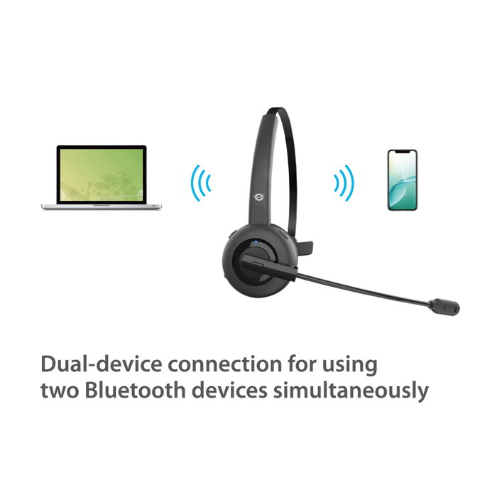 Conceptronic Auricular Inalámbrico Bluetooth POLONA03BD con Base de Carga Negro