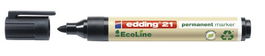 Marcador Permanente Edding 21 Ecoline Conico Negro (Set de 10)