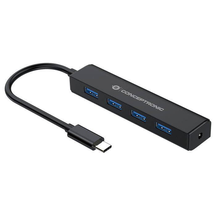 Conceptronic CTC4USB3 Hub USB-C a 4 Puertos USB 3.2 Gen 1 Tipo-A Conceptronic CTC4USB3 Hub USB-C a 4 Puertos USB 3.2 Gen 1 Tipo-A