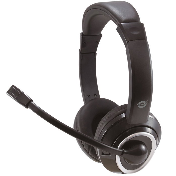 Conceptronic Auriculares POLONA02B con Micrófono Flexible y Jack 3,5 mm Conceptronic Auriculares POLONA02B con Micrófono Flexible y Jack 3,5 mm