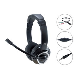 Conceptronic POLONA02BA Auriculares con Micrófono Flexible Negro