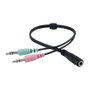 Conceptronic POLONA02BA Auriculares Estéreo con Micrófono Flexible y Adaptador Negro