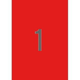 Apli Etiquetas Adhesivas 210x297 mm C-Rectos 1 X 20H Rojo Inkjet-Láser Pack 20 Hojas