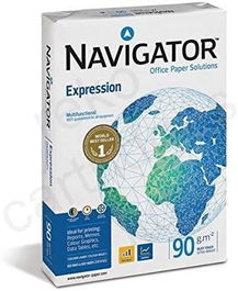 Navigator Papel A4 90gr Universal para Impresora y Copiadora, 5 Paquetes
