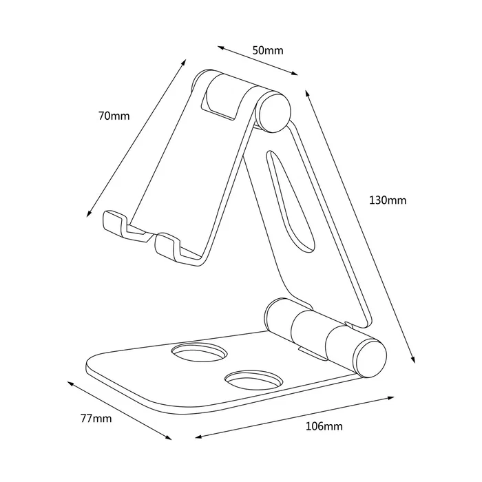 Aisens Soporte de Sobremesa XL Ajustable con 2 Pivotes, Plata