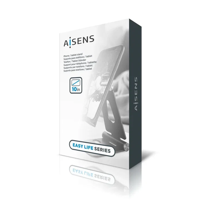 Aisens Soporte de Sobremesa XL Ajustable con 2 Pivotes, Plata