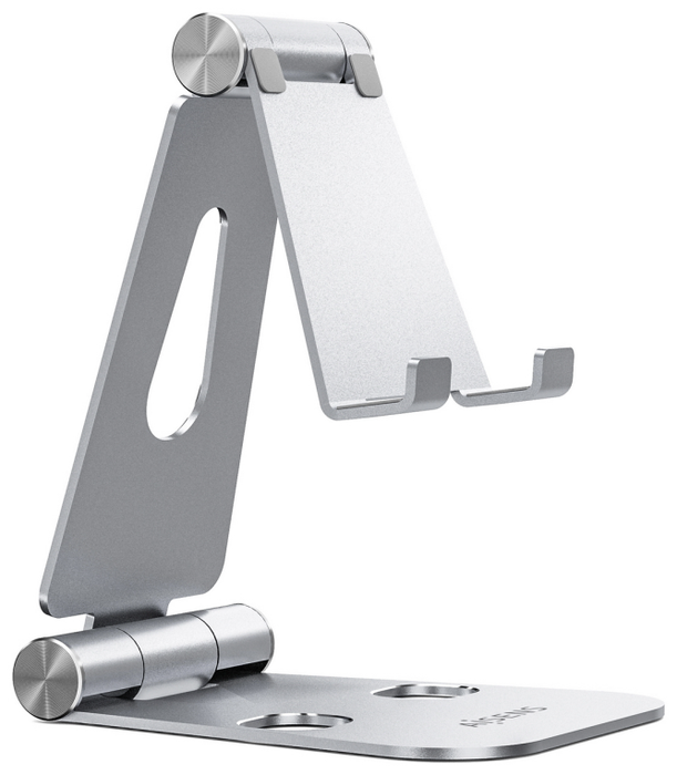 Aisens Soporte de Sobremesa XL Ajustable con 2 Pivotes, Plata