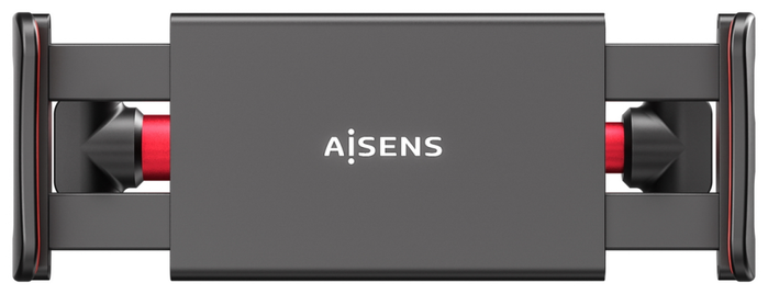 Aisens Soporte de Coche Ajustable para Reposacabezas, Negro y Rojo