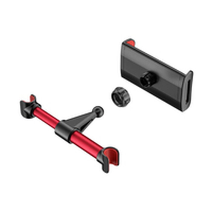 Aisens Soporte de Coche Ajustable para Reposacabezas, Negro y Rojo