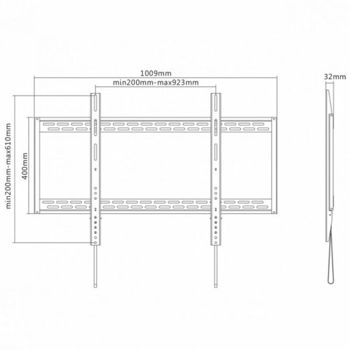 Aisens Soporte Eco Ultra Delgado para TV de 60-100 pulgadas hasta 130kg Negro