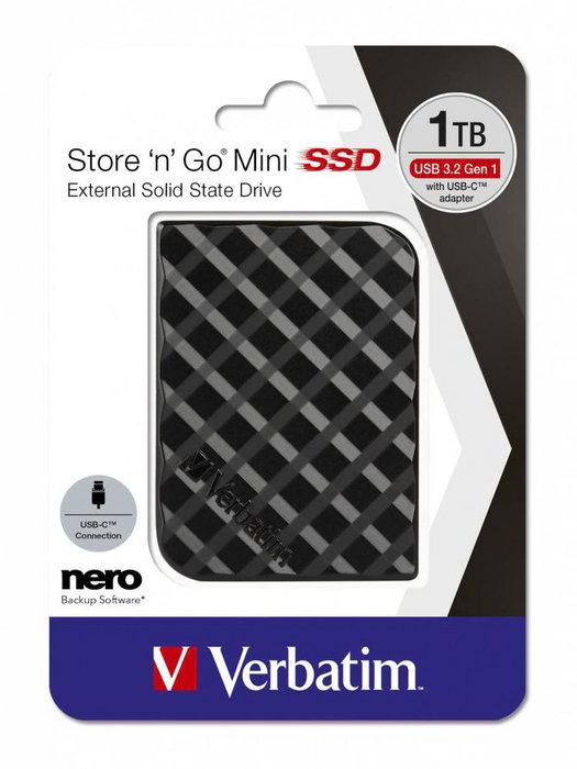 Verbatim Store 'n' Go Mini SSD 1 TB Negro Verbatim Store 'n' Go Mini SSD 1 TB Negro