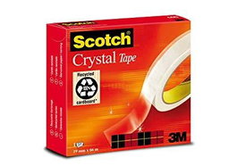 Scotch Magic Cinta Supertransparente Crystal 600 19x66 7100027400, Pack de 12 Unidades (Set de 12)