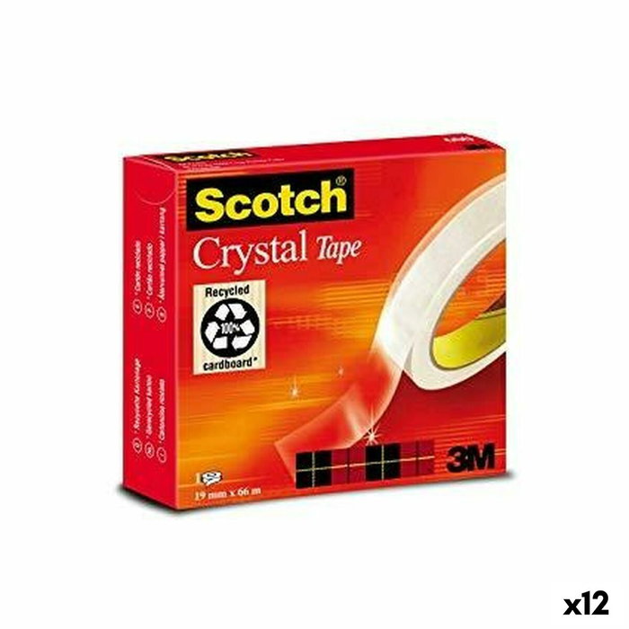 Scotch Magic Crystal 600 Cinta Supertransparente 19x66 mm (Set de 12)