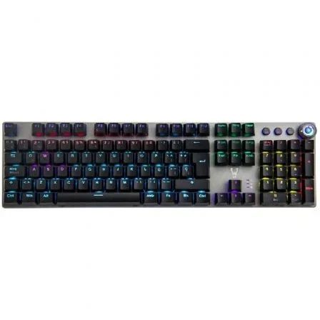 Woxter teclado gaming rx 100kr mecánico cable usb retroiluminado led rgb qwerty español abs negro