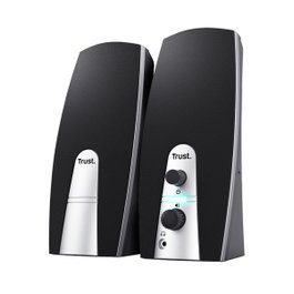 Trust Altavoces 2.0 Basics 5W RMS 10W PMPO Negro y Plata