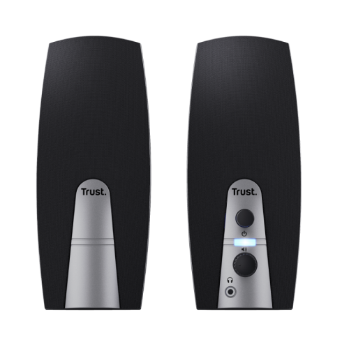 Trust Altavoces 2.0 Basics 5W RMS 10W PMPO Negro y Plata