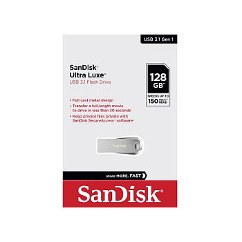 SanDisk Cruzer Ultra Luxe 128 GB USB 3.1 Plata SanDisk Cruzer Ultra Luxe 128 GB USB 3.1 Plata