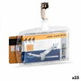 Durable Soporte para 2 Tarjetas de Identificación con Clip Giratorio