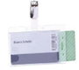 Durable Soporte para 2 Tarjetas de Identificación con Clip Giratorio
