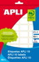 Apli Etiquetas Adhesivas Circulares Ø10mm Blanco