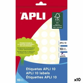 Apli Etiquetas Adhesivas Circulares Ø13 mm Blanco 770 unidades