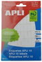 APLI Etiquetas Adhesivas Manuales Blancas 8x20 mm (Set de 10)