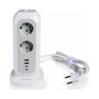 Verbatim Torre de Alimentación EUPT-01 con 11 Tomas CA, 2 USB-C y 2 USB-A, Blanco