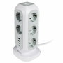 Verbatim Torre de Alimentación EUPT-01 con 11 Tomas CA, 2 USB-C y 2 USB-A, Blanco