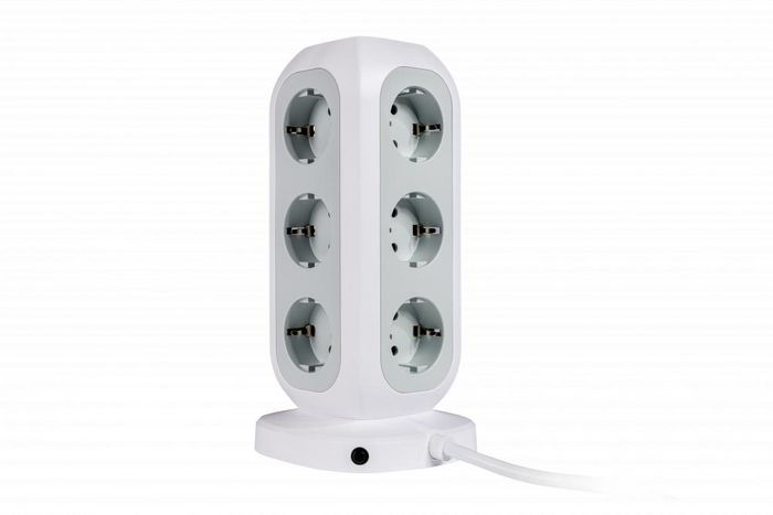 Verbatim Torre de Alimentación EUPT-01 con 11 Tomas CA, 2 USB-C y 2 USB-A, Blanco Verbatim Torre de Alimentación EUPT-01 con 11 Tomas CA, 2 USB-C y 2 USB-A, Blanco