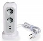 Verbatim Torre de Alimentación EUPT-01 con 11 Tomas CA, 2 USB-C y 2 USB-A, Blanco