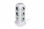 Verbatim Torre de Alimentación EUPT-01 con 11 Tomas CA, 2 USB-C y 2 USB-A, Blanco