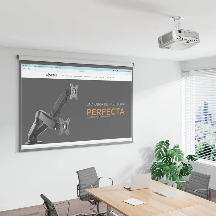 Aisens Soporte Universal Giratorio e Inclinable de Techo para Proyector Blanco CP03TSR-129 Aisens Soporte Universal Giratorio e Inclinable de Techo para Proyector Blanco CP03TSR-129