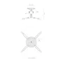 Aisens Soporte Universal Giratorio e Inclinable de Techo para Proyector Blanco CP03TSR-129