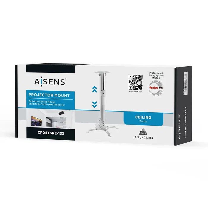 Aisens Soporte de Techo para Proyector CP04TSRE-133 Blanco, Giratorio e Inclinable Aisens Soporte de Techo para Proyector CP04TSRE-133 Blanco, Giratorio e Inclinable