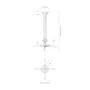 Aisens Soporte de Techo para Proyector CP04TSRE-133 Blanco, Giratorio e Inclinable