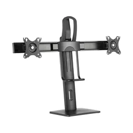 Aisens Soporte de Mesa Pro para 2 Monitores 17"-27" con Contrapeso Giratorio e Inclinable Negro