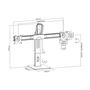 Aisens Soporte de Mesa Pro para 2 Monitores 17-27 Pulgadas, Negro