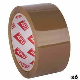 Apli Precinto Basic PP Marrón Brillante 48mm x 66m (Set de 36)