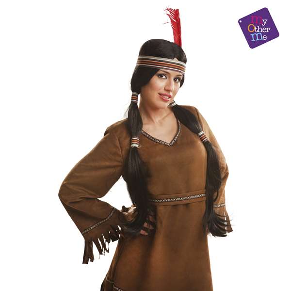 Peluca india con coletas 190 g