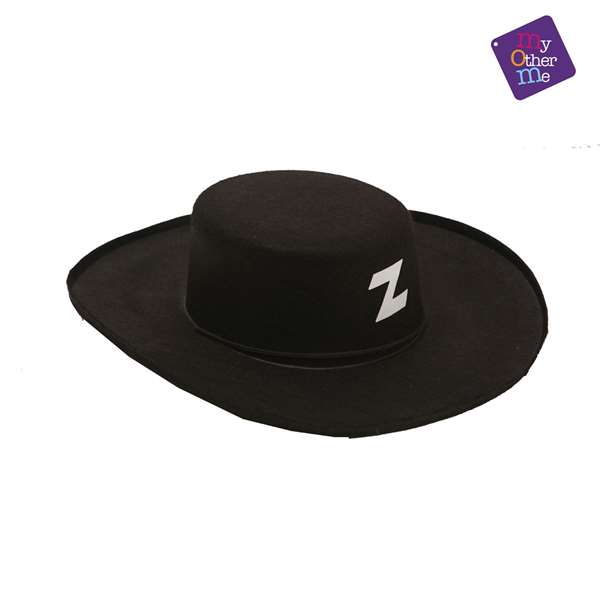 My Other Me Sombrero del Zorro Adulto Talla M Negro 57 cm