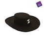 My Other Me Sombrero del Zorro Adulto Talla M Negro 57 cm