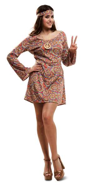 My Other Me Disfraz Adulto Psychedelic Hippie Talla M-L