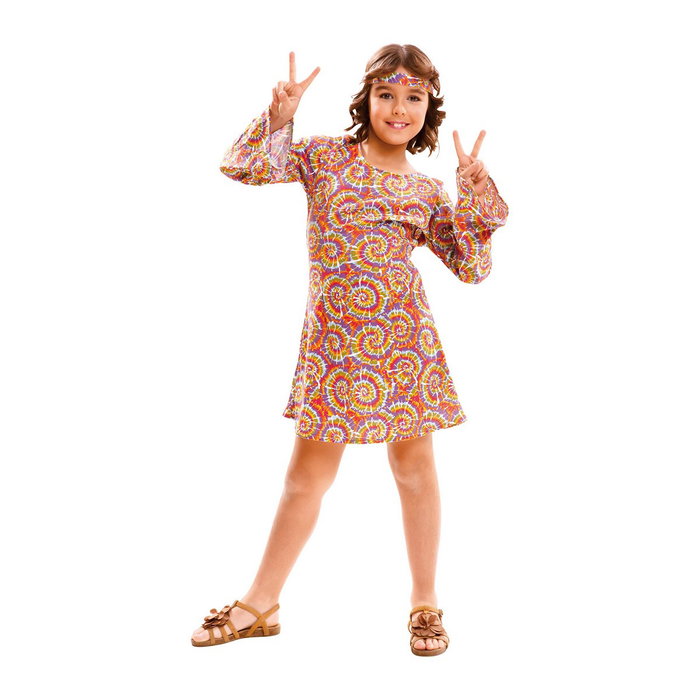 My Other Me Disfraz infantil Psychedelic Hippie Talla 7-9 años