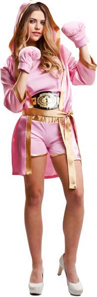 My Other Me Disfraz Boxeadora Rosa Talla M-L