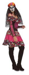 My Other Me Disfraz Día De Los Muertos Talla XL Multicolor