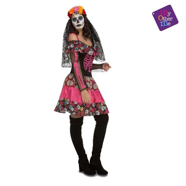 My Other Me Disfraz Día De Los Muertos Talla XL Multicolor