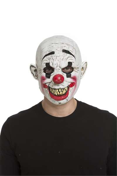 My Other Me Máscara de Payaso sin Pelo de Látex, Talla Única para Disfraz de Halloween, Carnaval o Fiestas, Edad Mínima 36 Meses