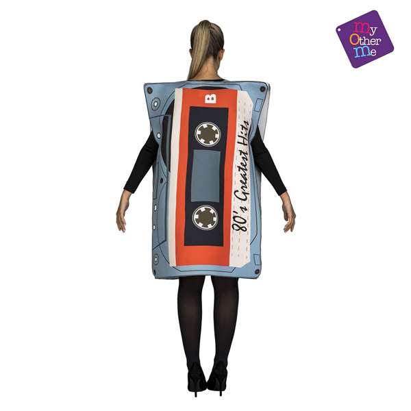 My Other Me Disfraz Adulto Cassette Talla M-L Gris